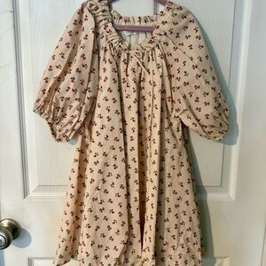 Zara Floral Cream Kids Dress
